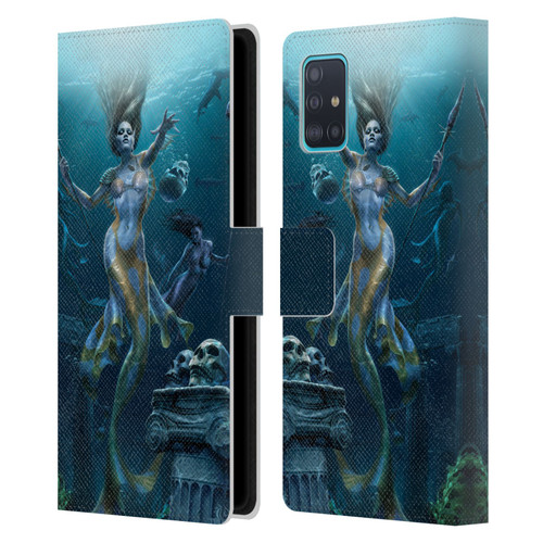 Tom Wood Fantasy Mermaid Hunt Leather Book Wallet Case Cover For Samsung Galaxy A51 (2019)