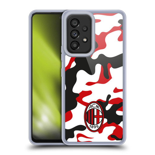 AC Milan Crest Patterns Camouflage Soft Gel Case for Samsung Galaxy A53 5G (2022)