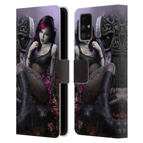 Tom Wood Fantasy Goth Girl Vampire Leather Book Wallet Case Cover For Samsung Galaxy M31s (2020)