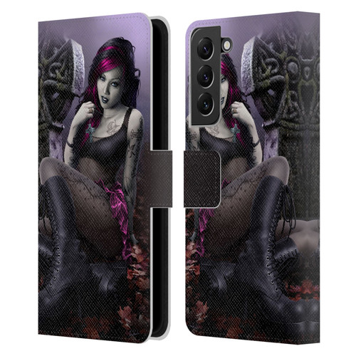 Tom Wood Fantasy Goth Girl Vampire Leather Book Wallet Case Cover For Samsung Galaxy S22+ 5G