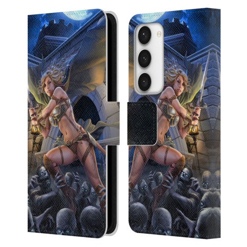 Tom Wood Fantasy Zombie Leather Book Wallet Case Cover For Samsung Galaxy S23 5G