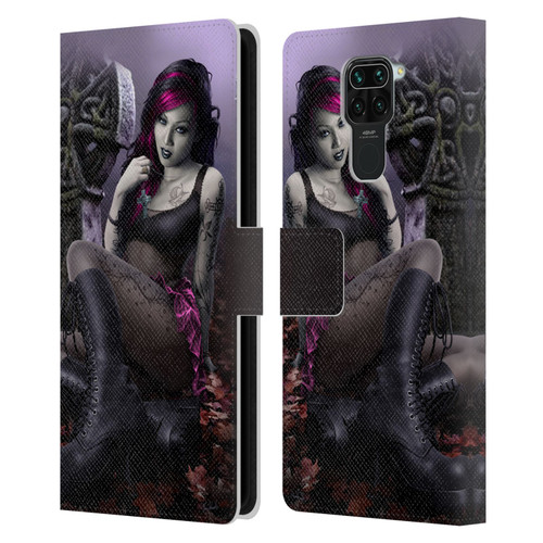 Tom Wood Fantasy Goth Girl Vampire Leather Book Wallet Case Cover For Xiaomi Redmi Note 9 / Redmi 10X 4G