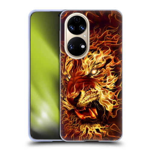 Tom Wood Fire Creatures Tiger Soft Gel Case for Huawei P50