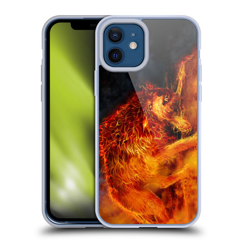 Tom Wood Fire Creatures Wolf Stalker Soft Gel Case for Apple iPhone 12 / iPhone 12 Pro