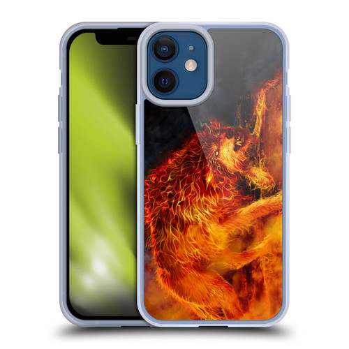 Tom Wood Fire Creatures Wolf Stalker Soft Gel Case for Apple iPhone 12 Mini
