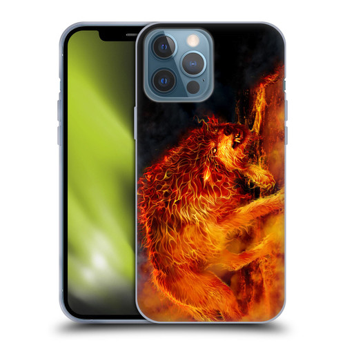Tom Wood Fire Creatures Wolf Stalker Soft Gel Case for Apple iPhone 13 Pro Max