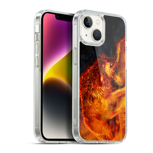 Tom Wood Fire Creatures Wolf Stalker Soft Gel Case for Apple iPhone 14