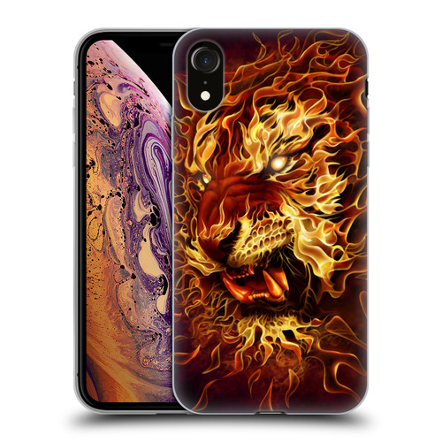 Tom Wood Fire Creatures Tiger Soft Gel Case for Apple iPhone XR