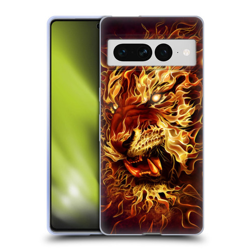 Tom Wood Fire Creatures Tiger Soft Gel Case for Google Pixel 7 Pro