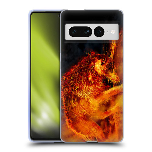 Tom Wood Fire Creatures Wolf Stalker Soft Gel Case for Google Pixel 7 Pro
