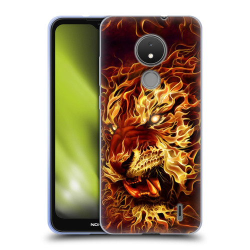 Tom Wood Fire Creatures Tiger Soft Gel Case for Nokia C21
