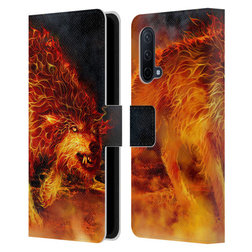 Tom Wood Fire Creatures Wolf Stalker Leather Book Wallet Case Cover For OnePlus Nord CE 5G
