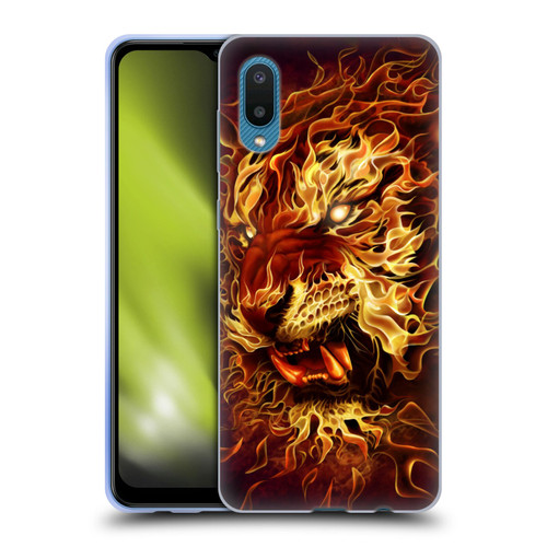 Tom Wood Fire Creatures Tiger Soft Gel Case for Samsung Galaxy A02/M02 (2021)