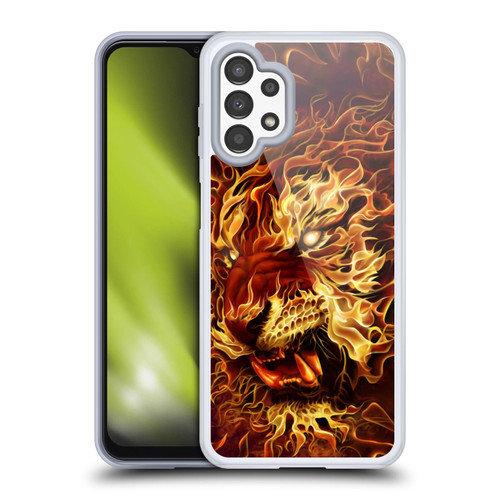 Tom Wood Fire Creatures Tiger Soft Gel Case for Samsung Galaxy A13 (2022)