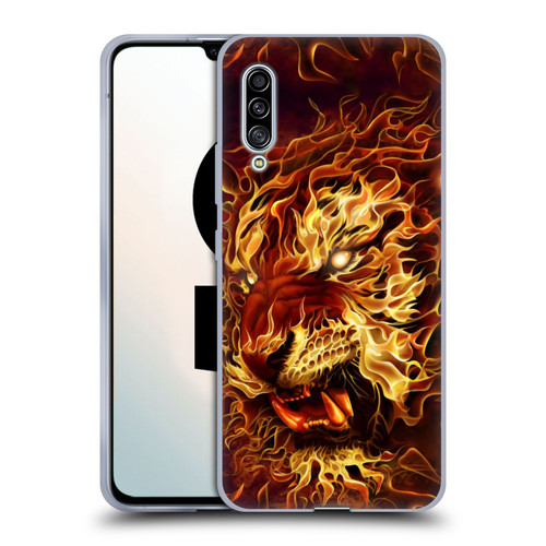 Tom Wood Fire Creatures Tiger Soft Gel Case for Samsung Galaxy A90 5G (2019)
