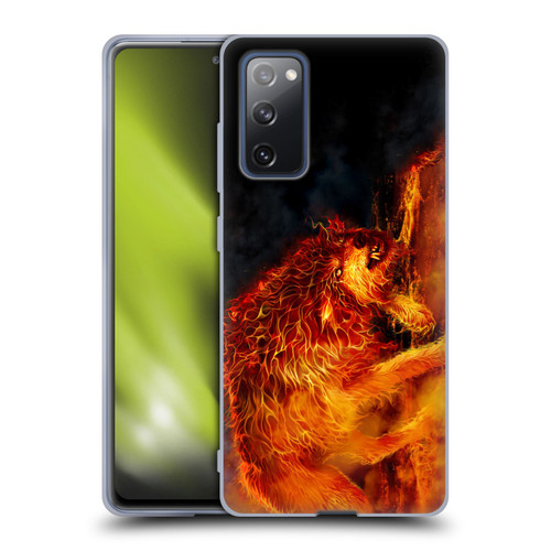 Tom Wood Fire Creatures Wolf Stalker Soft Gel Case for Samsung Galaxy S20 FE / 5G