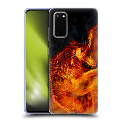 Tom Wood Fire Creatures Wolf Stalker Soft Gel Case for Samsung Galaxy S20 / S20 5G