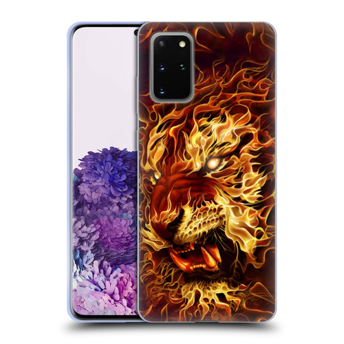 Tom Wood Fire Creatures Tiger Soft Gel Case for Samsung Galaxy S20+ / S20+ 5G