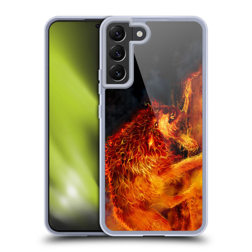 Tom Wood Fire Creatures Wolf Stalker Soft Gel Case for Samsung Galaxy S22+ 5G