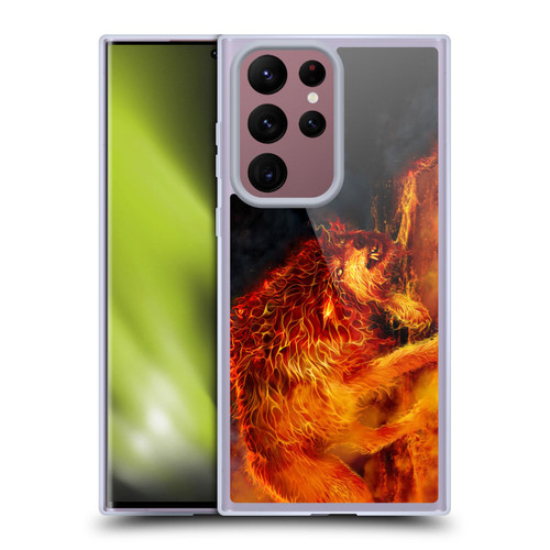 Tom Wood Fire Creatures Wolf Stalker Soft Gel Case for Samsung Galaxy S22 Ultra 5G