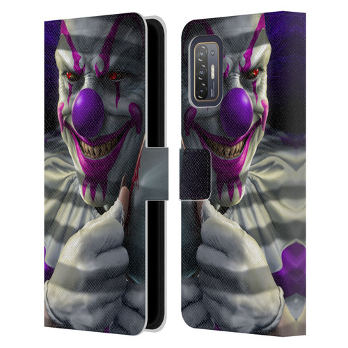 Tom Wood Horror Mischief The Clown Leather Book Wallet Case Cover For HTC Desire 21 Pro 5G
