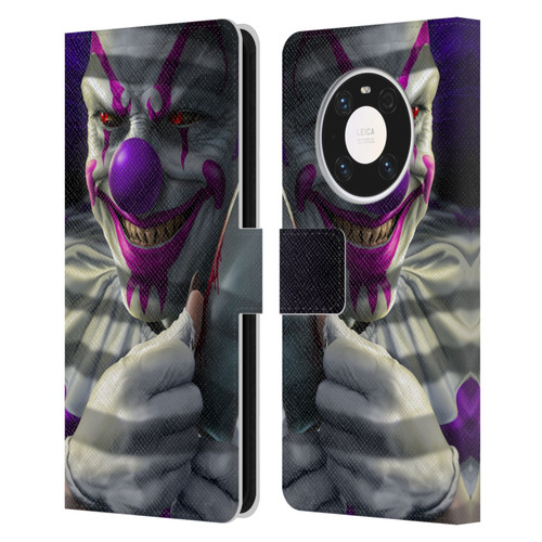 Tom Wood Horror Mischief The Clown Leather Book Wallet Case Cover For Huawei Mate 40 Pro 5G