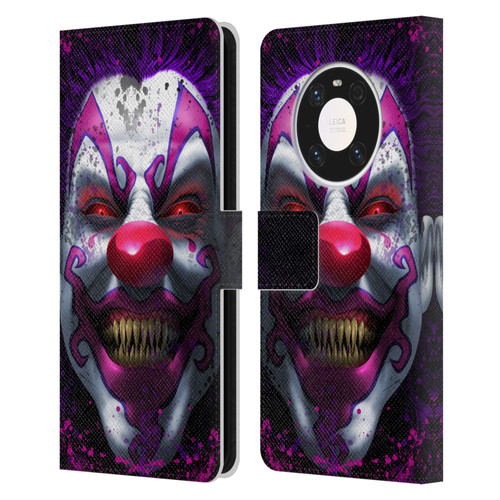Tom Wood Horror Keep Smiling Clown Leather Book Wallet Case Cover For Huawei Mate 40 Pro 5G