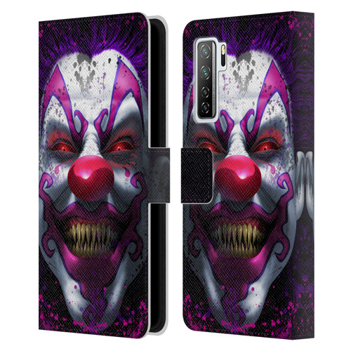 Tom Wood Horror Keep Smiling Clown Leather Book Wallet Case Cover For Huawei Nova 7 SE/P40 Lite 5G