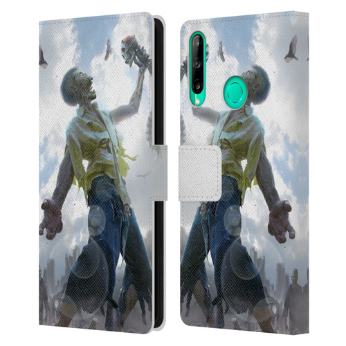 Tom Wood Horror Zombie Scraps Leather Book Wallet Case Cover For Huawei P40 lite E