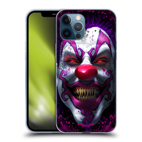 Tom Wood Horror Keep Smiling Clown Soft Gel Case for Apple iPhone 12 Pro Max