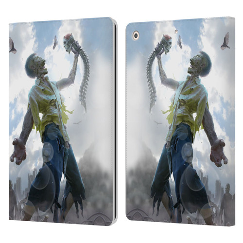 Tom Wood Horror Zombie Scraps Leather Book Wallet Case Cover For Apple iPad 10.2 2019/2020/2021