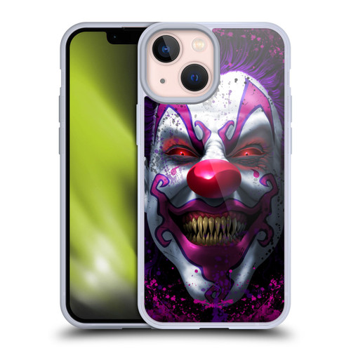Tom Wood Horror Keep Smiling Clown Soft Gel Case for Apple iPhone 13 Mini