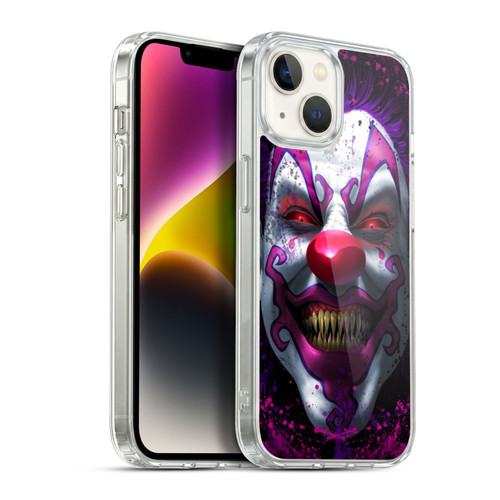 Tom Wood Horror Keep Smiling Clown Soft Gel Case for Apple iPhone 14