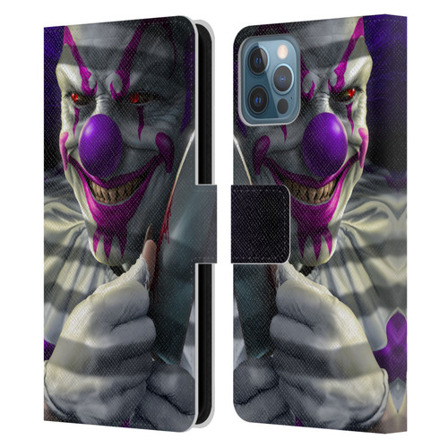 Tom Wood Horror Mischief The Clown Leather Book Wallet Case Cover For Apple iPhone 12 / iPhone 12 Pro