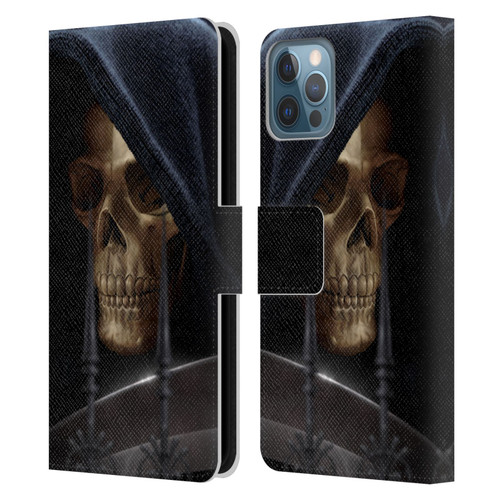 Tom Wood Horror Reaper Leather Book Wallet Case Cover For Apple iPhone 12 / iPhone 12 Pro