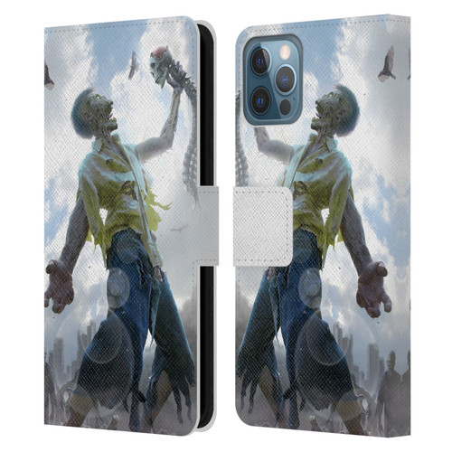 Tom Wood Horror Zombie Scraps Leather Book Wallet Case Cover For Apple iPhone 12 / iPhone 12 Pro