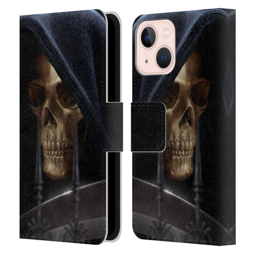 Tom Wood Horror Reaper Leather Book Wallet Case Cover For Apple iPhone 13 Mini