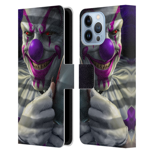 Tom Wood Horror Mischief The Clown Leather Book Wallet Case Cover For Apple iPhone 13 Pro Max