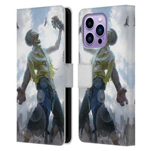 Tom Wood Horror Zombie Scraps Leather Book Wallet Case Cover For Apple iPhone 14 Pro Max