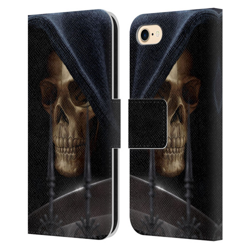 Tom Wood Horror Reaper Leather Book Wallet Case Cover For Apple iPhone 7 / 8 / SE 2020 & 2022