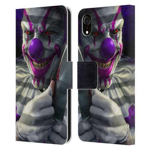 Tom Wood Horror Mischief The Clown Leather Book Wallet Case Cover For Apple iPhone XR