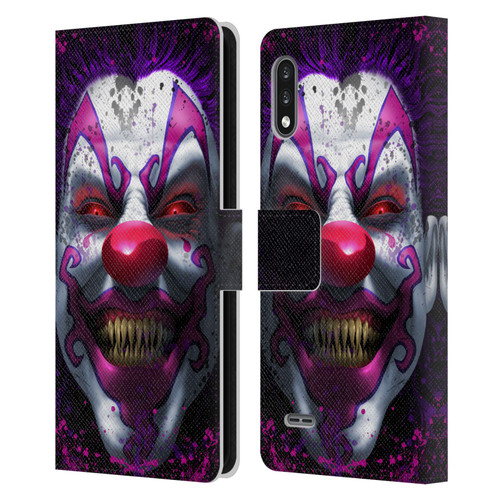 Tom Wood Horror Keep Smiling Clown Leather Book Wallet Case Cover For LG K22