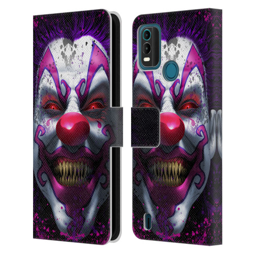 Tom Wood Horror Keep Smiling Clown Leather Book Wallet Case Cover For Nokia G11 Plus