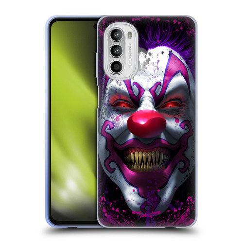 Tom Wood Horror Keep Smiling Clown Soft Gel Case for Motorola Moto G52
