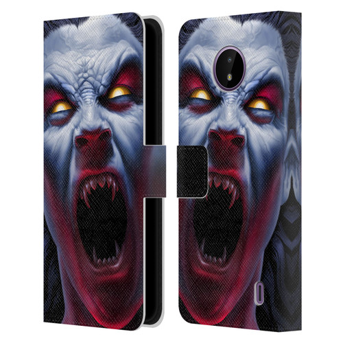 Tom Wood Horror Vampire Awakening Leather Book Wallet Case Cover For Nokia C10 / C20