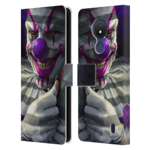 Tom Wood Horror Mischief The Clown Leather Book Wallet Case Cover For Nokia C21