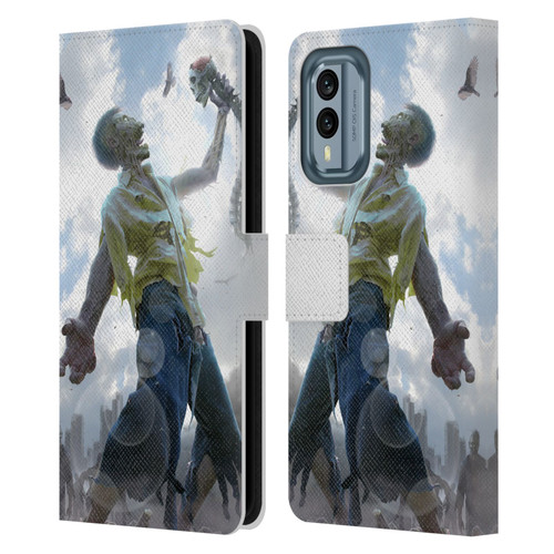 Tom Wood Horror Zombie Scraps Leather Book Wallet Case Cover For Nokia X30