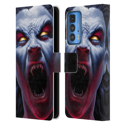 Tom Wood Horror Vampire Awakening Leather Book Wallet Case Cover For Motorola Edge 20 Pro