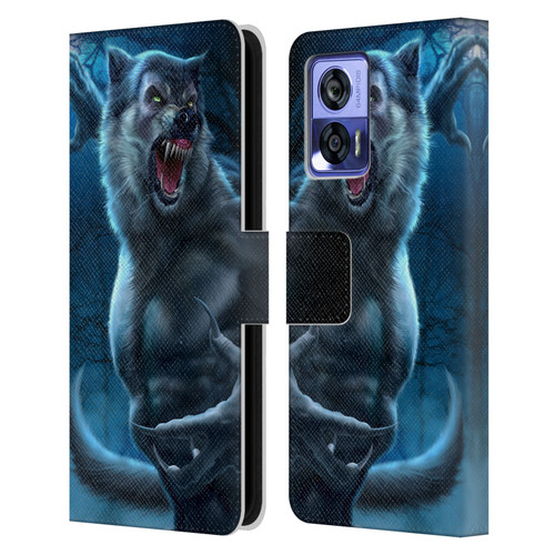 Tom Wood Horror Werewolf Leather Book Wallet Case Cover For Motorola Edge 30 Neo 5G