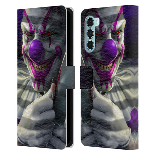 Tom Wood Horror Mischief The Clown Leather Book Wallet Case Cover For Motorola Edge S30 / Moto G200 5G